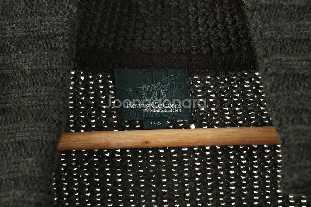 (2XL) 헨리코튼 니트집업 빅사이즈 가디건--4