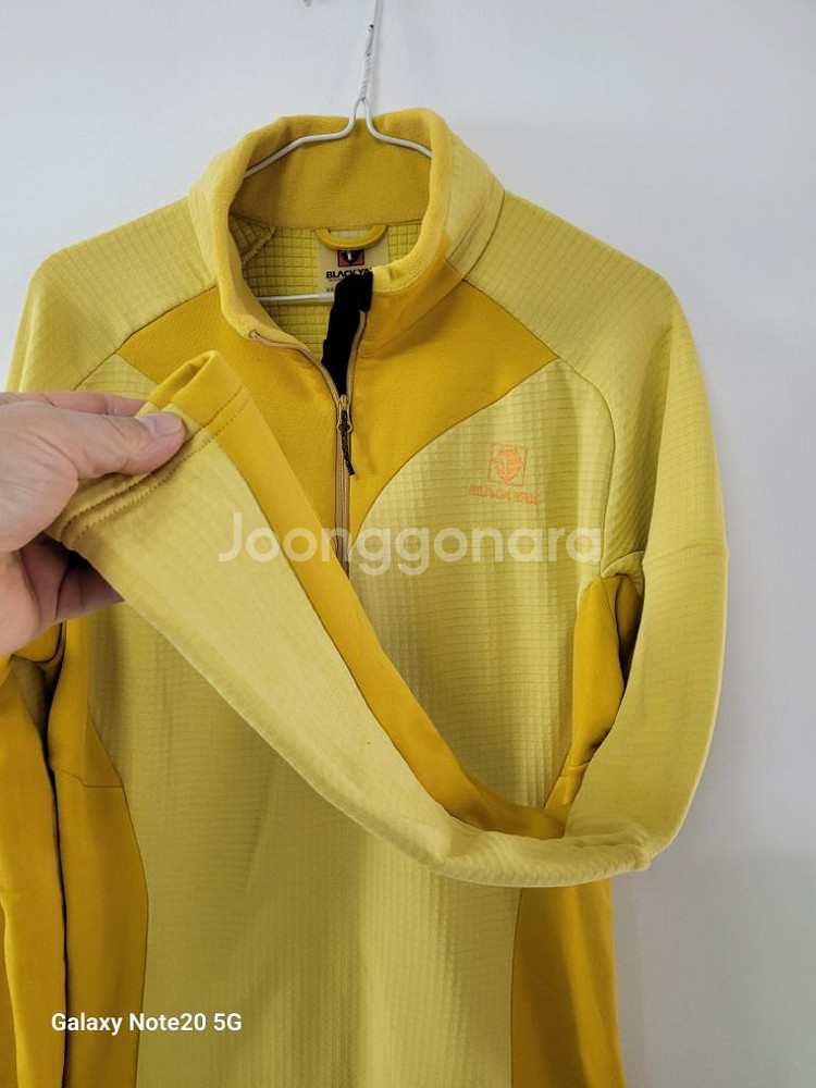 남성 블랙야크 기모 간절기.겨울 등산티셔츠(사방스판95--3