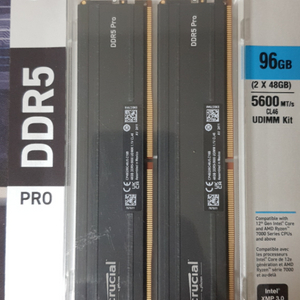 DDR5 96GB (48x2) 크루셜 5600