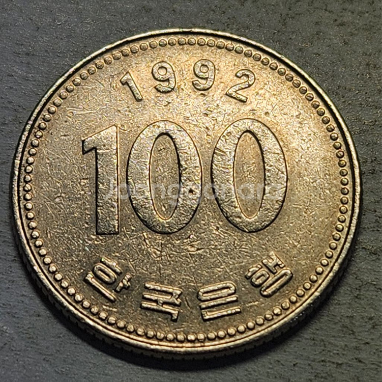 BLACK SNOW 100원 동전 한국은행주화 1992--4