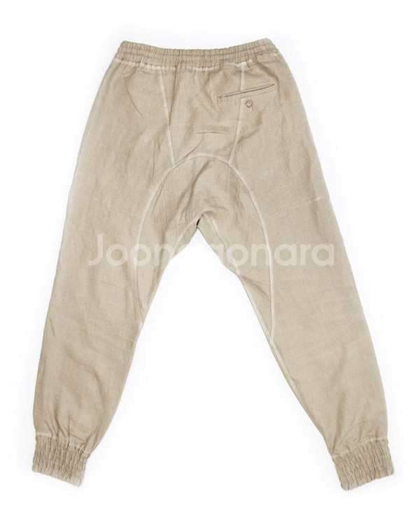 Neil Barrett 닐바렛 아이보리린넨밴딩팬츠--1