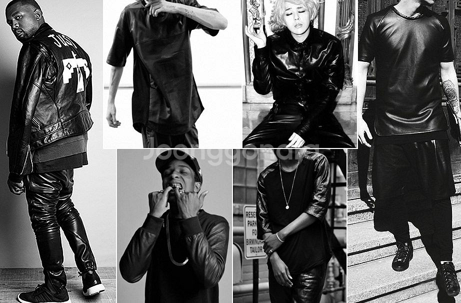 LANEUS 레더슬리브 맨투맨--3