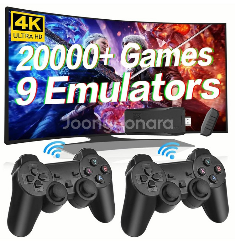 레트로게임기4k최신형64G무선패드*2개(새상품)--8