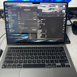 맥북에어m2 16/512 영문자판 스그 팝니다