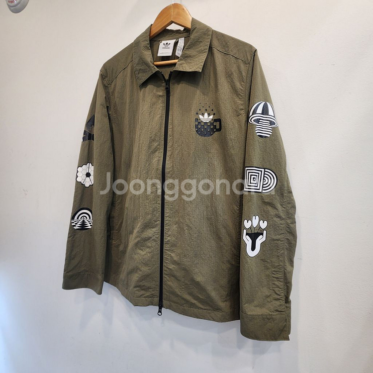 아디다스 올리브셔츠자켓 XL--1