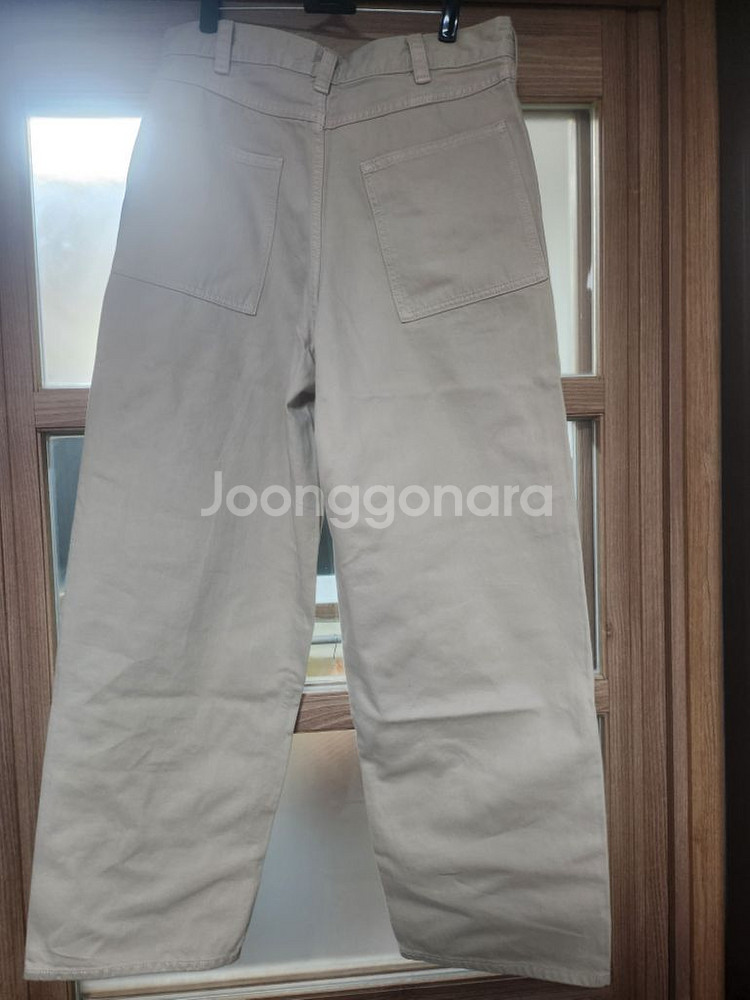 유니클로u 와이드핏컬러진 베이지 30--3