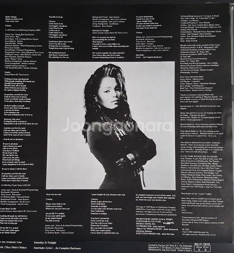 JANET JACKSON LP2장--2