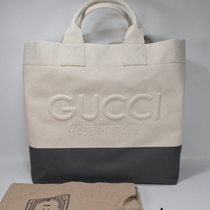 구찌 엠보싱 디테일 캔버스 토트백