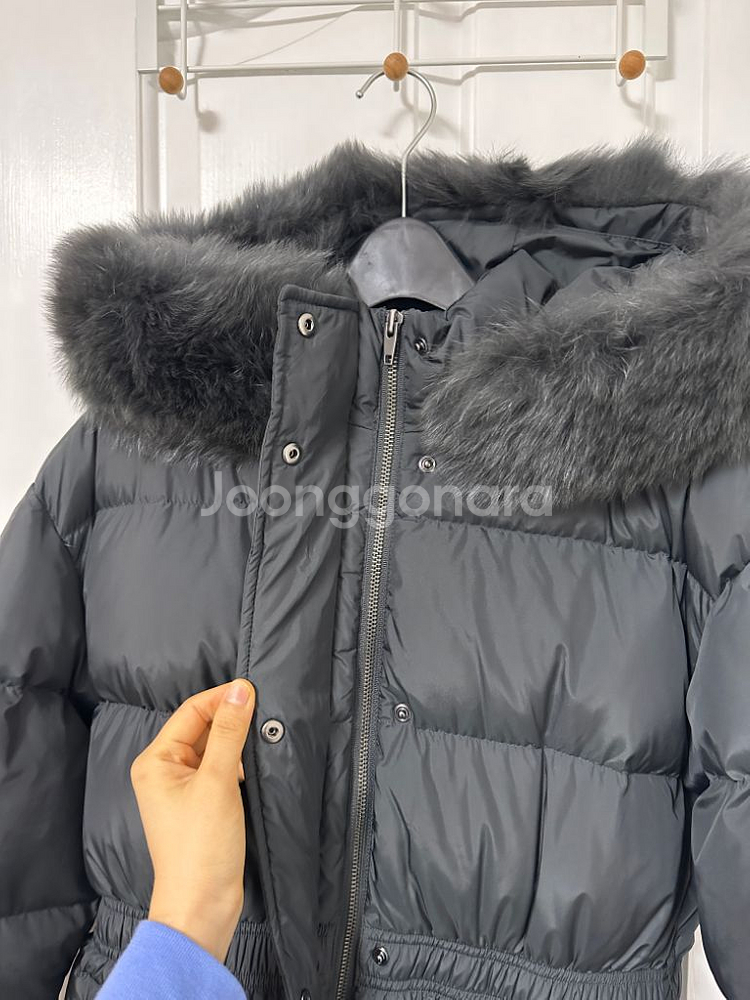 BCBG 벨티드 폭스다운 패딩 (사이즈55)--5
