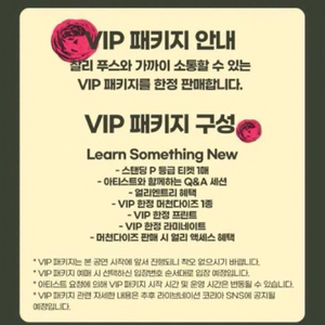 찰리푸스 vip석 패키지 스탠딩 토요일 콘서트티켓 7일