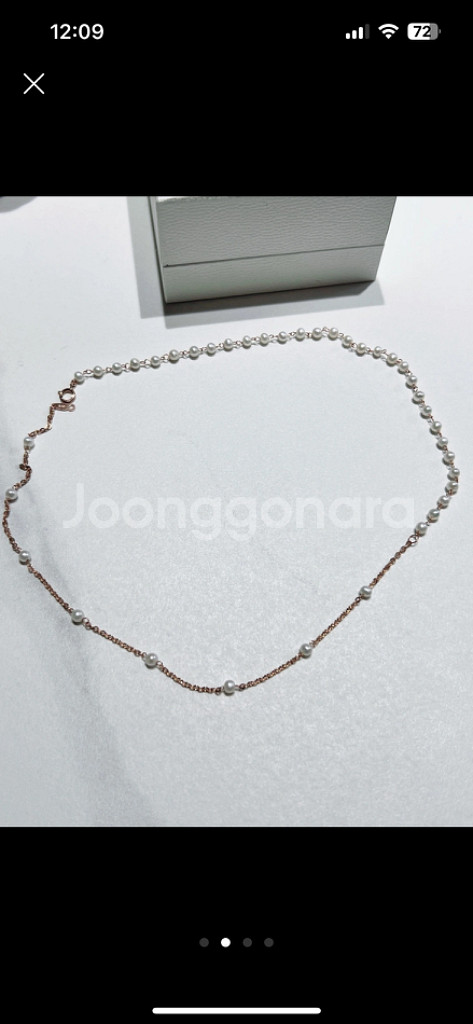 보스크 언발 담수진주 목걸이(40cm)--3