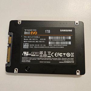 삼성 860evo 1tb 팝니다 2.5 ssd 1tb