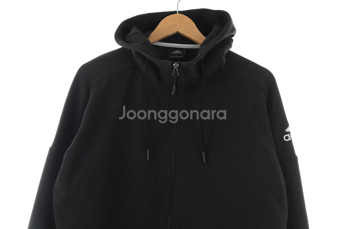 (XL) 아디다스 후드집업 블랙 폴리 한정판--2