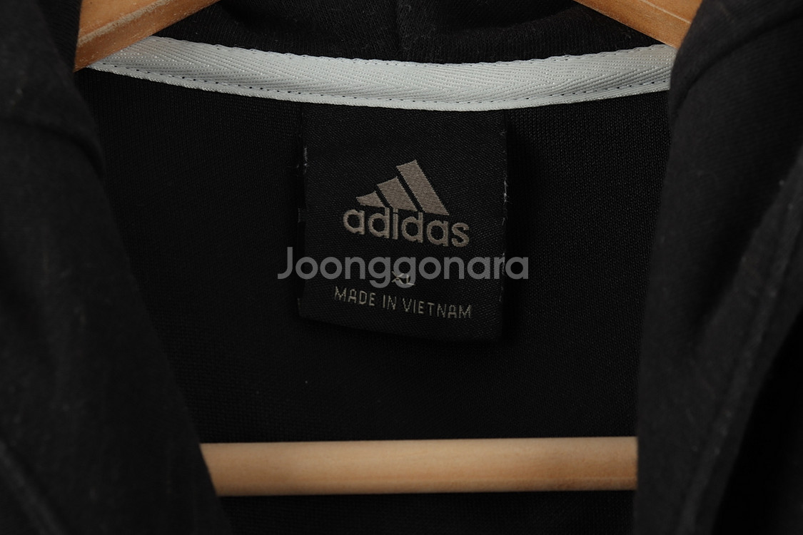 (XL) 아디다스 후드집업 블랙 폴리 한정판--4