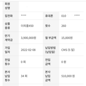 상조) 더피플라이프 450 1구좌 양도