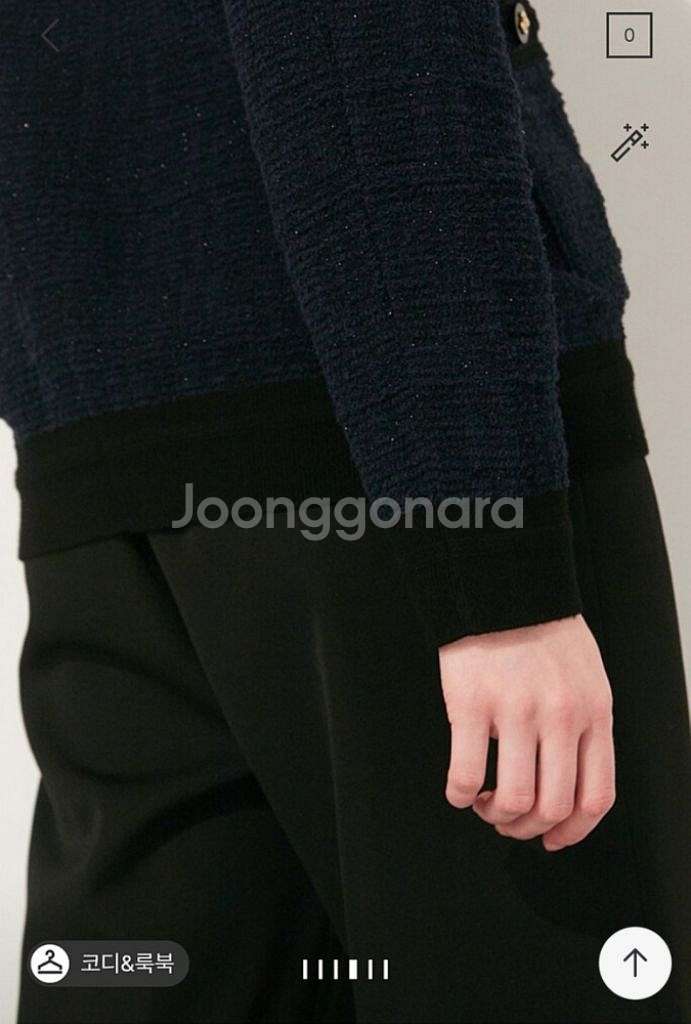 (2022.3) 한섬 타임 글리터링 테리 니트 가디건--4