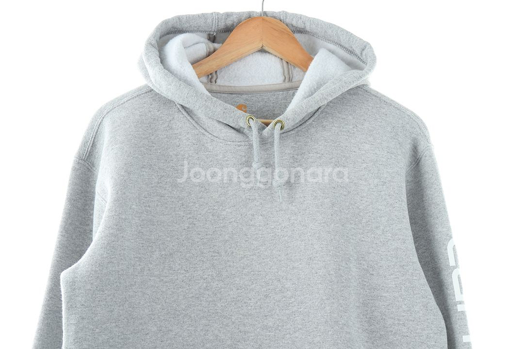 (S) 칼하트 후드티셔츠 그레이 기모 한정판--2