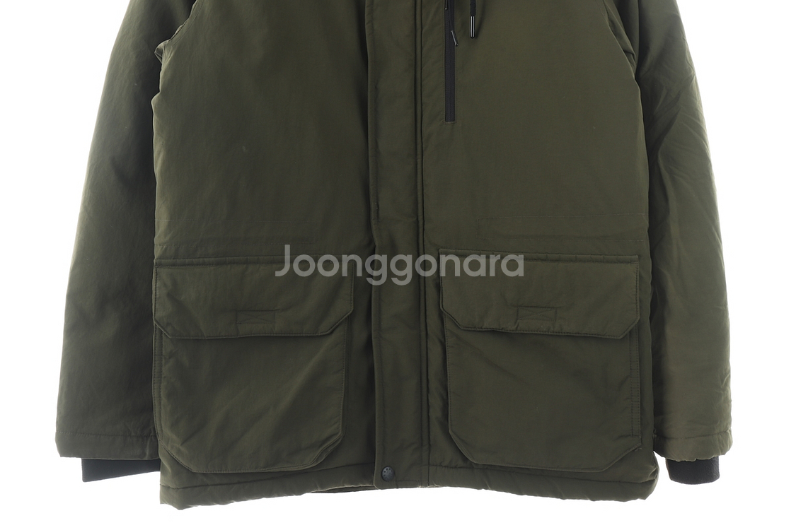 (M) 빈폴 패딩 점퍼자켓 카키 덕다운 올드스쿨--3