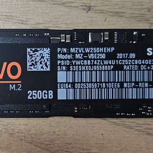 삼성 960evo 250G NVME 팝니다.