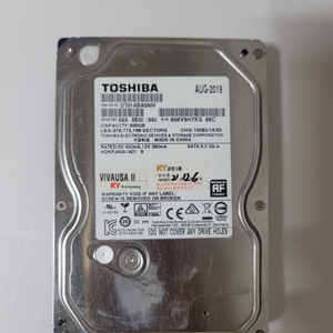 데스크탑용 SATA 하드디스크 TOSHIBA 500GB