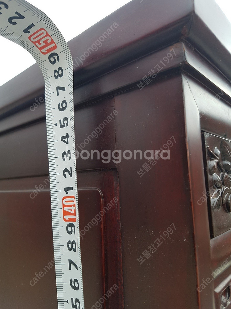 옛날가구 고가구 수집용 장식용 문양 목조각 3단 수납--5