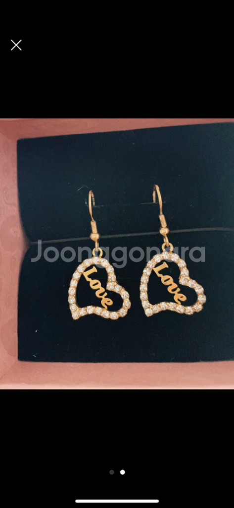 블링 하트귀걸이--1