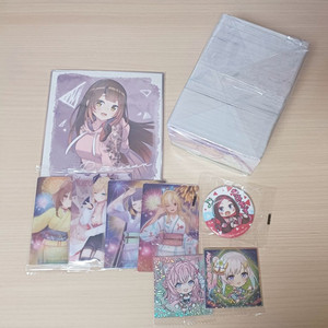 홀로라이브 굿즈 일괄 (슈발츠 색지 웨하스 등)