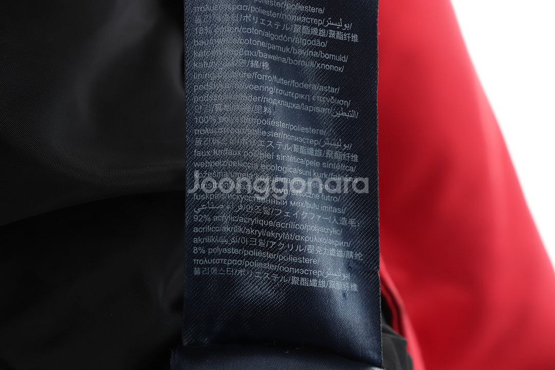 (M) 타미힐피거 패딩 점퍼자켓 레드 올드스쿨 한정판--5