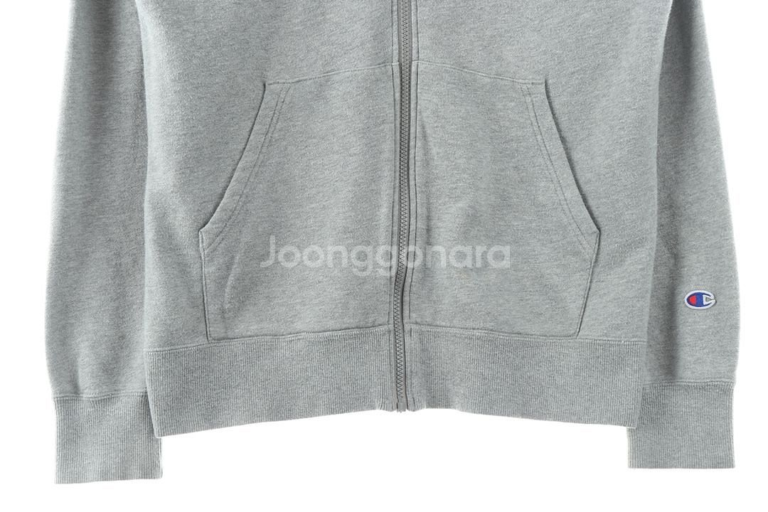 (XL) 챔피온 후드집업 작은오염 그레이 올드스쿨--3