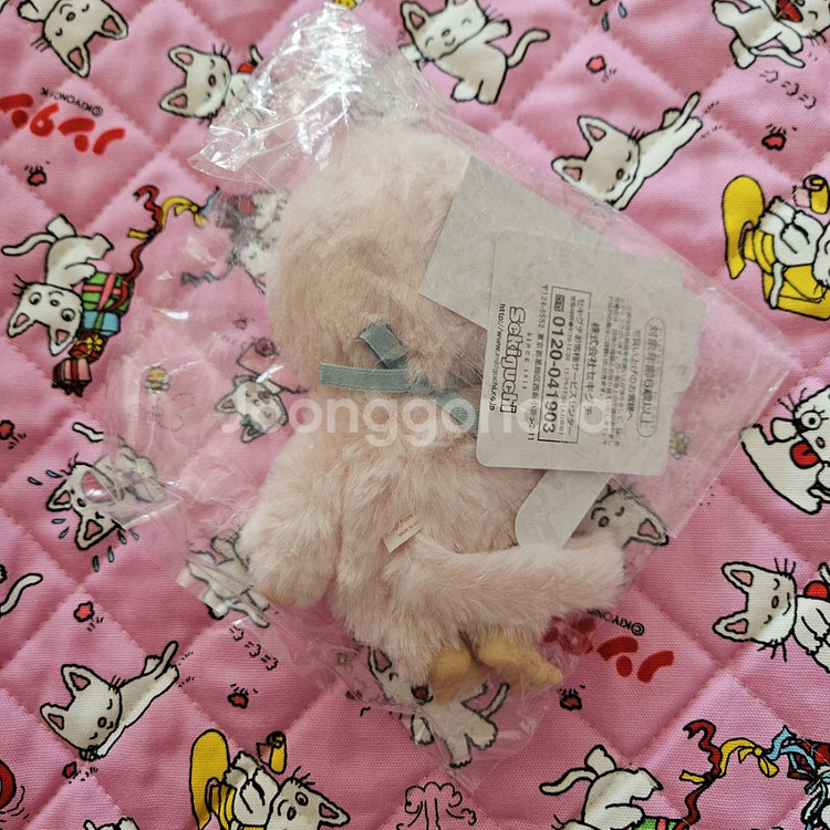 몬치치 베이비핑크 컬러 인형 마스코트 키링--1
