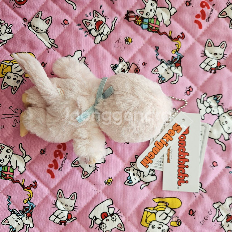 몬치치 베이비핑크 컬러 인형 마스코트 키링--2