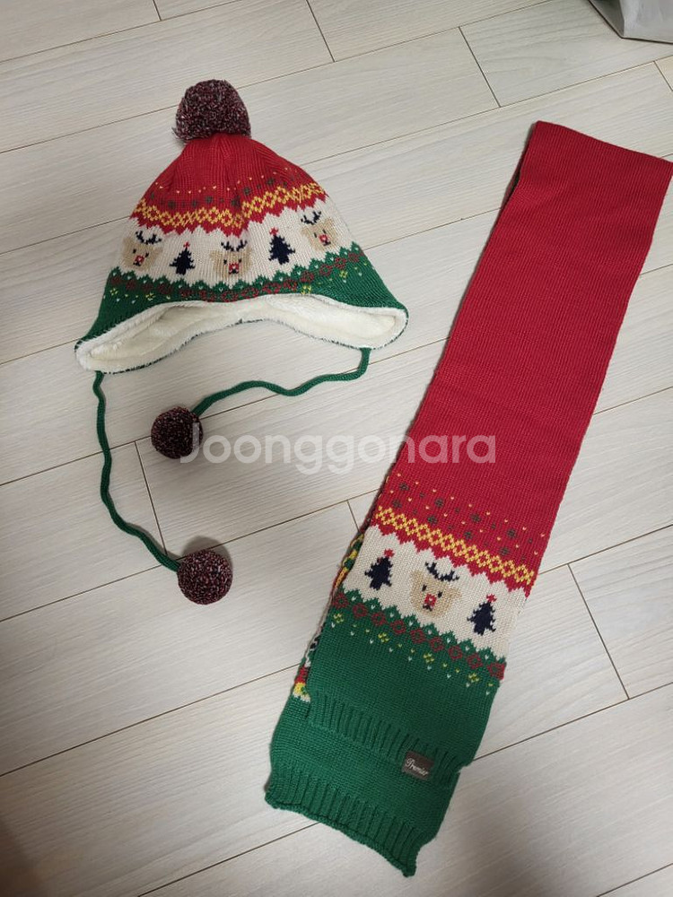 여아 모자 목도리 세트--5