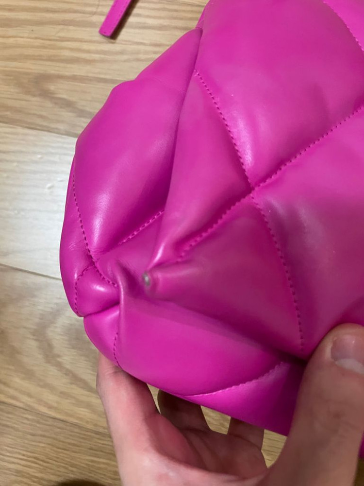 Balenciaga 터치 퍼피 핸드백 가죽 핑크--5