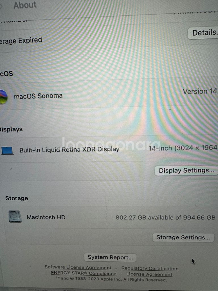 맥북 프로 m1 14인치 16g 1tb 배터리99--2