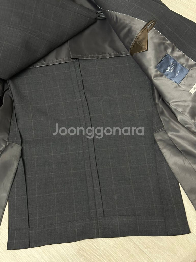 지오지아 앤드지 다크그레이 체크 정장세트--5