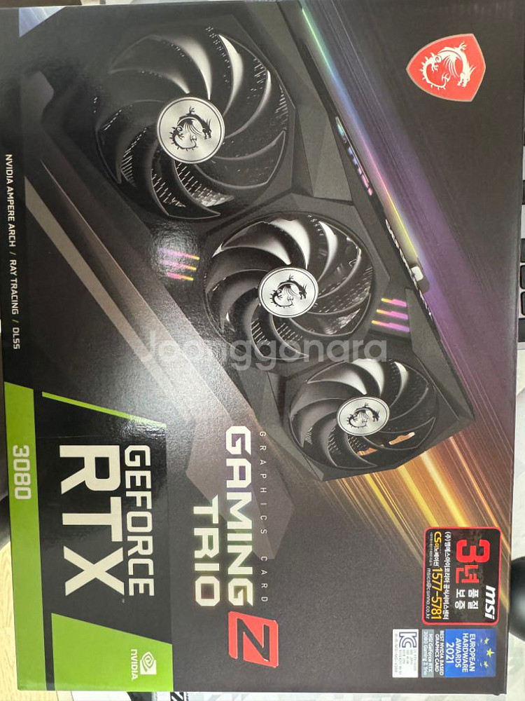 MSI 지포스 3080 게이밍 트리오 10g 팝니다--3