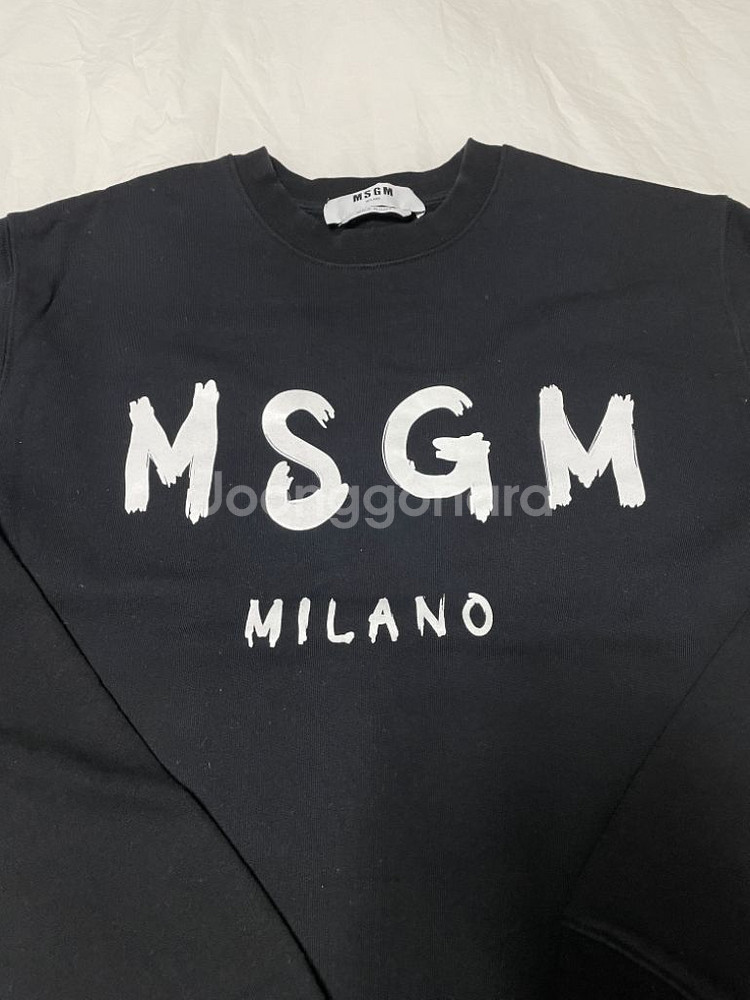 MSGM 브러쉬드 로고 맨투맨 M--2