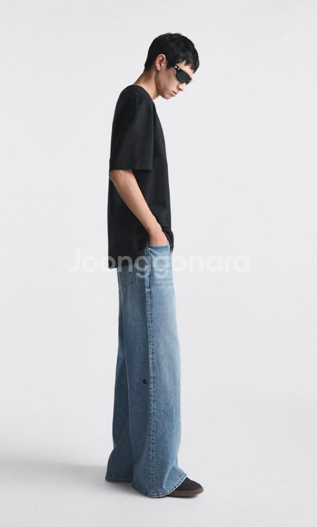 (M) 자라 루이지 rhuigi 플레어 팬츠 데님 진--4