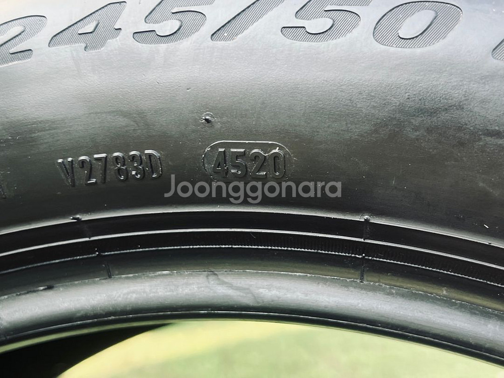 245 50 18 피렐리타이어 p0올시즌 중고타이어--4