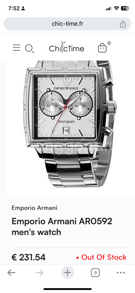 알마니 손목 시계 armani ar 0592--3
