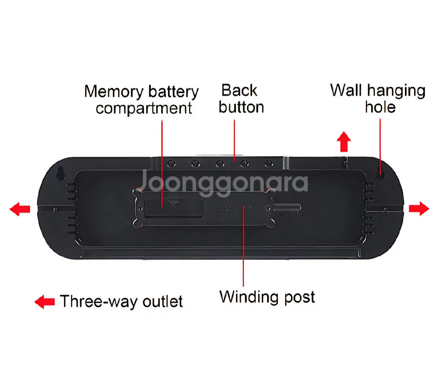 다기능 리모컨 전자 벽시계 ㆍ칼라 LED 디스플레이--4