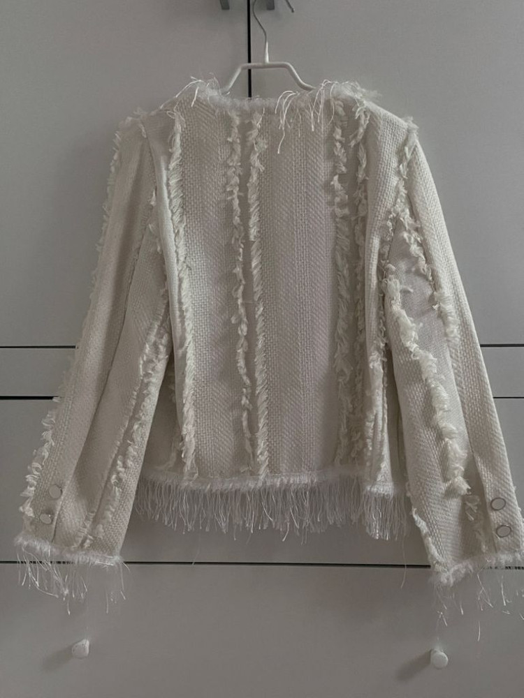 징케 트위드 자켓 & 사이드 워싱 데님 코디세트 이미지