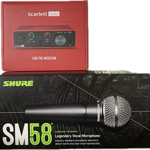 스칼렛 솔로 3rd gen+슈어 sm58+5m케이블