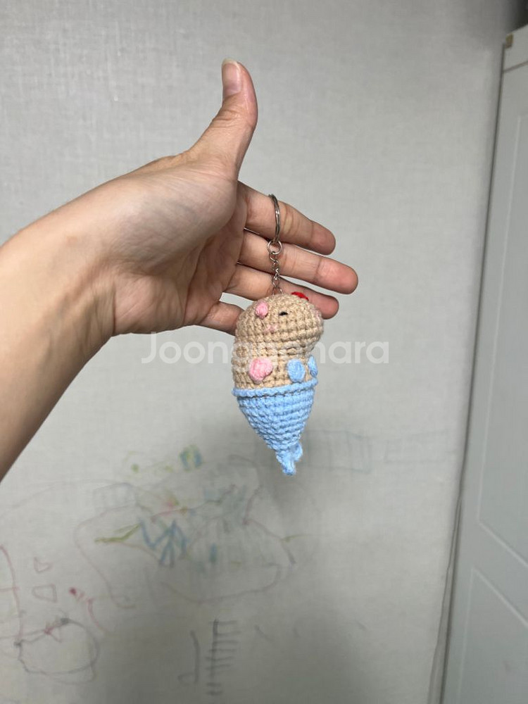 손뜨개 인어 카피바라 키링(가방고리.지갑고리.)--3
