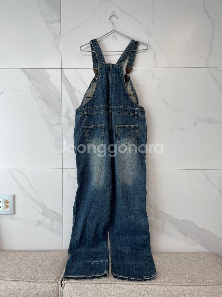 L사이즈) basic jeans 남성 멜빵바지--3