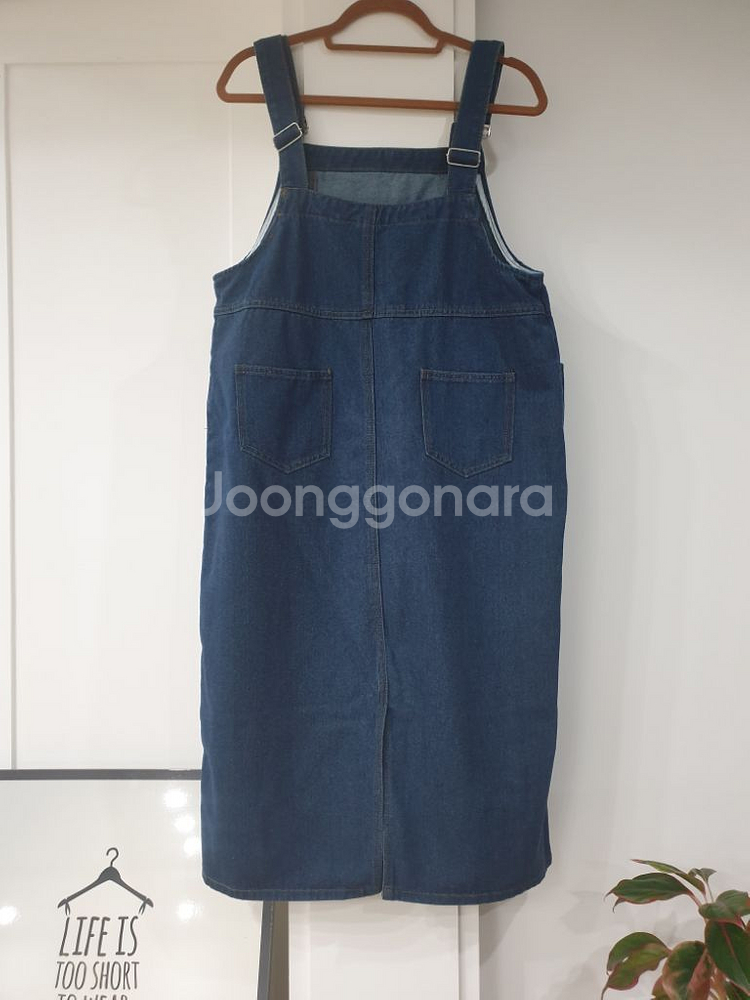 새상품) 55사이즈 멜빵 청치마(택포)--2