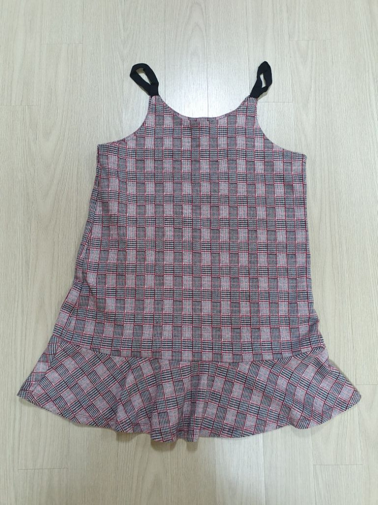 원피스 4종 일괄. 체크 블라우스 프릴 셔츠 150--2