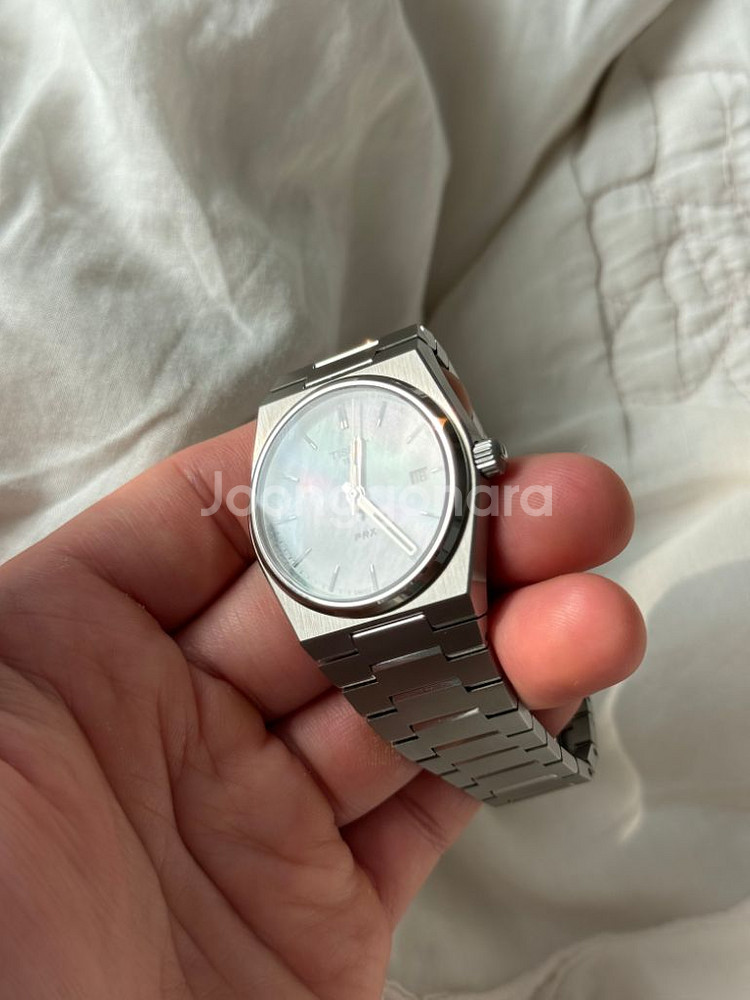 티쏘 PRX 35mm 자개 쿼츠MOP 마더 오브 펄--4