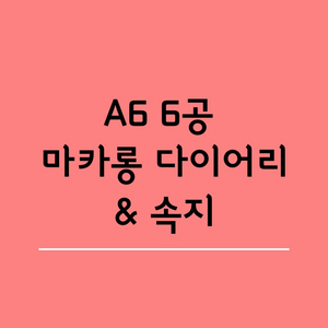 다꾸 / 6공 다이어리 바인더 / a6 처분 급처