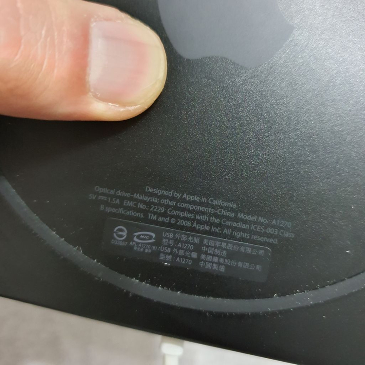 애플 외장시디롬 A1270 정크품--5